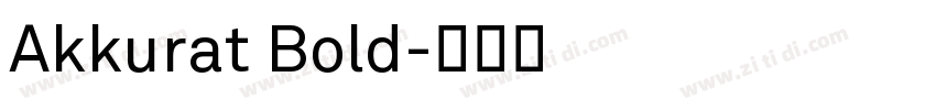 Akkurat Bold字体转换